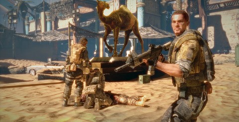 Spec Ops' artwork appears to have been created with a console 720p presentation in mind, and the lower resolution art doesn't look so great at higher resolutions. However, at least the upscaling artifacts seen in the console versions can be eliminated.