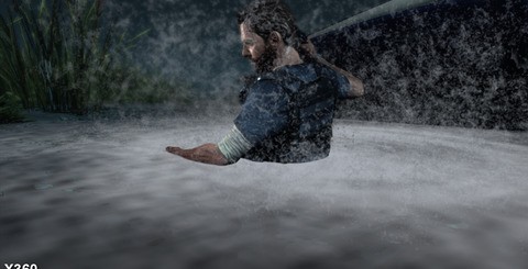 Max Payne 3 is a technical marvel on both consoles, though there are some differences. Here we see how the varying implementations of post process AA impacts the vividness of high contrast details on 360. Meanwhile, the second image shows how some scenic elements, such as water splashes and alpha effects, have been added or removed to benefit performance on PS3.
