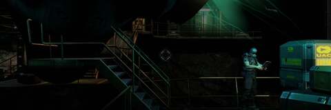 A field-of-view comparison: Doom 3 in its original 4:3 only guise (top), BFG running at the same 1024x768 resolution (middle) and 16:9, 720p (bottom). Even the 16:9 experience actually seems to be narrower overall than the original game.