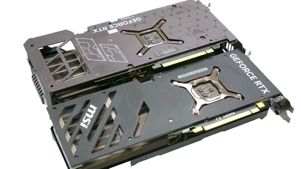 The backplates! Look closely and you can see the variation in PCB length vs the size of the overall cooler