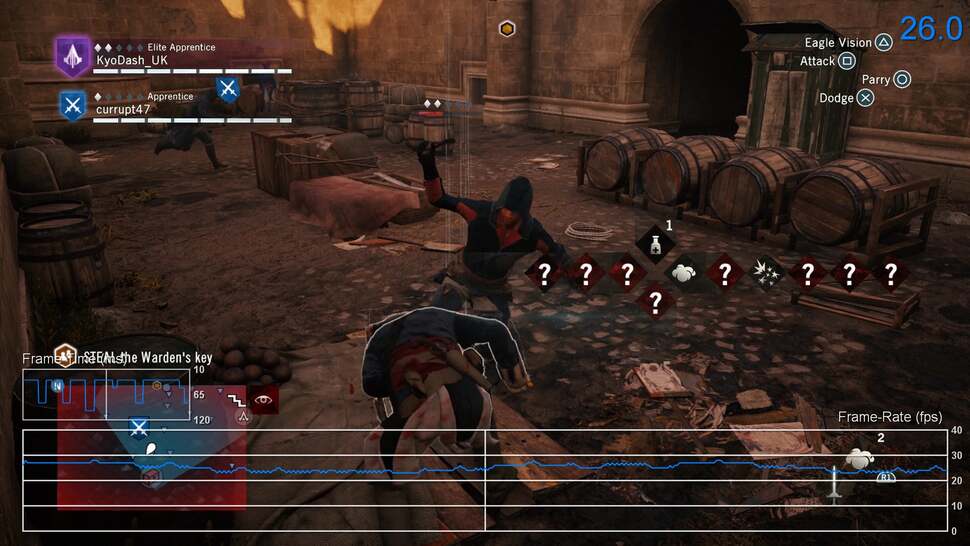 All versions have issues. While frame-rate in this PS4 co-op capture doesn't look terrible, check out frame-time - there's intrusive 60-100ms stutter. These game-breaking bugs only happen very rarely, but really and truly, this shouldn't happen at all