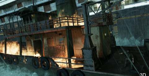 We've covered the 3D performance angle, but here we can see how Naughty Dog has nipped and tucked at some scenes (top) in order to maintain stereoscopic performance, while other scenes are left untouched (below).