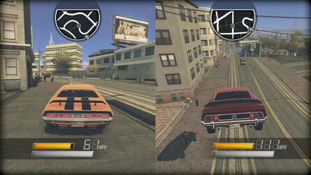 Split-screen is implemented on both consoles with a series of bespoke gameplay modes. Frame rates are pared back to 30FPS on both consoles, and it's interesting to note how the controls feel with half the visual feedback compared to the single-player mode: still very playable but not quite right.