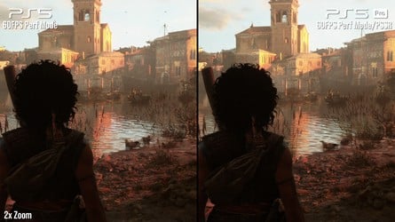 Here's how the game compares on PS5 and PS5 Pro, with PSSR being used to good effect on the Professional. Click to enlarge.