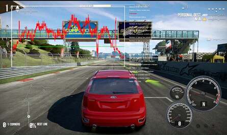 Once the modelling process is complete for the circuits, the task of optimising them begins. What you're seeing here is Slightly Mad's in-house track profiling tool.