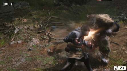 Even on quality mode, dithering can be quite obtrusive especially in close combat with certain enemies.