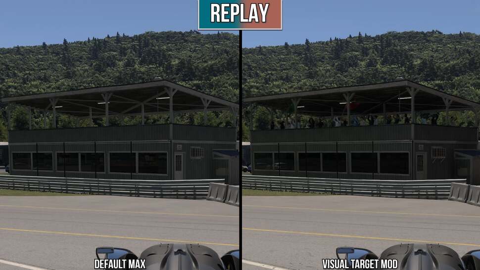 The density of onlookers in the audience stands varies in the normal presets, but it's always maxed with the mod