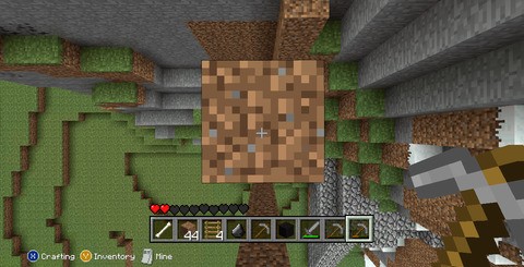 Xbox 360 owners can now mine and craft to their heart's content. Though rewritten for another language, the conversion of the engine is faithfully managed and feels very similar to the equivalent Beta 1.6.6 build on PC.