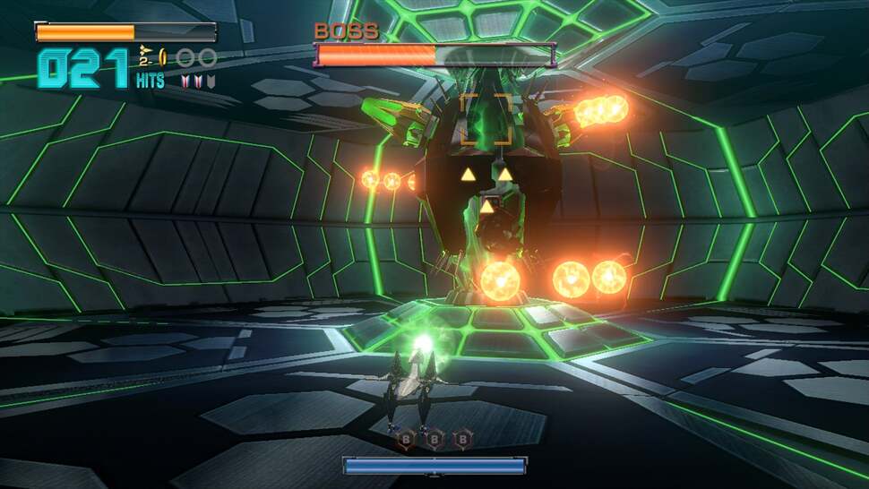 Curiously, this Sector Alpha boss recreates an early encounter from the cancelled Star Fox 2 on Super Nintendo - a nice touch