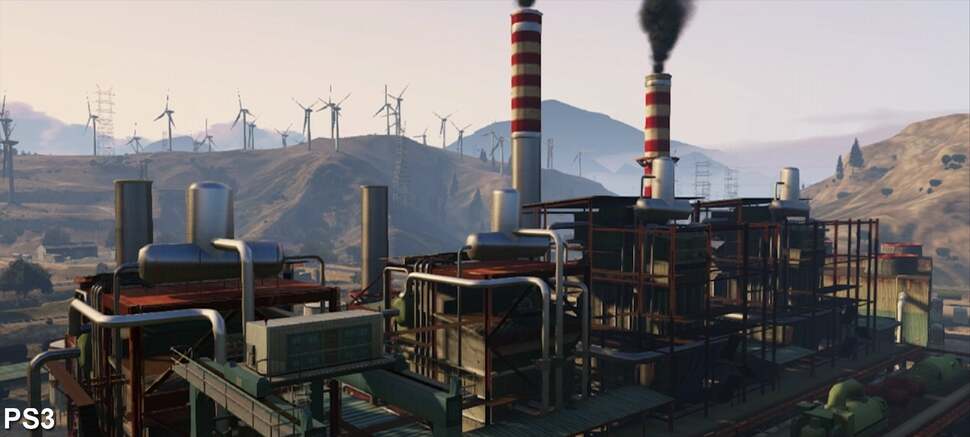 These shots demonstrate a difference in the appearance of smoke. On PS4 the game appears to be utilising more of a volumetric effect while the PS3 version uses a more simplified effect. Also note the depth of field in this shot