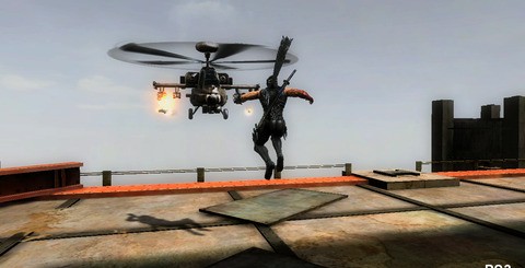 Ninja Gaiden 3 operates with a dynamic framebuffer and uses differing implementations of NVIDIA's FXAA on both formats - the 360 featuring a stronger edge-detection routine which blurs texture details slightly. There's isn't much of a difference between the two when they both render natively in 720p (top) but when using sub-HD framebuffers the PS3 looks visibly sharper with more fine detail being resolved in the artwork (bottom).