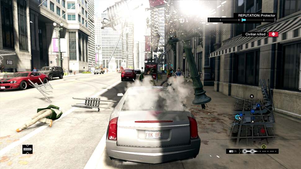 The Havok physics engine is used to brilliant effect for objects destruction, rag-doll impacts on NPCs, and simulation for wind and water