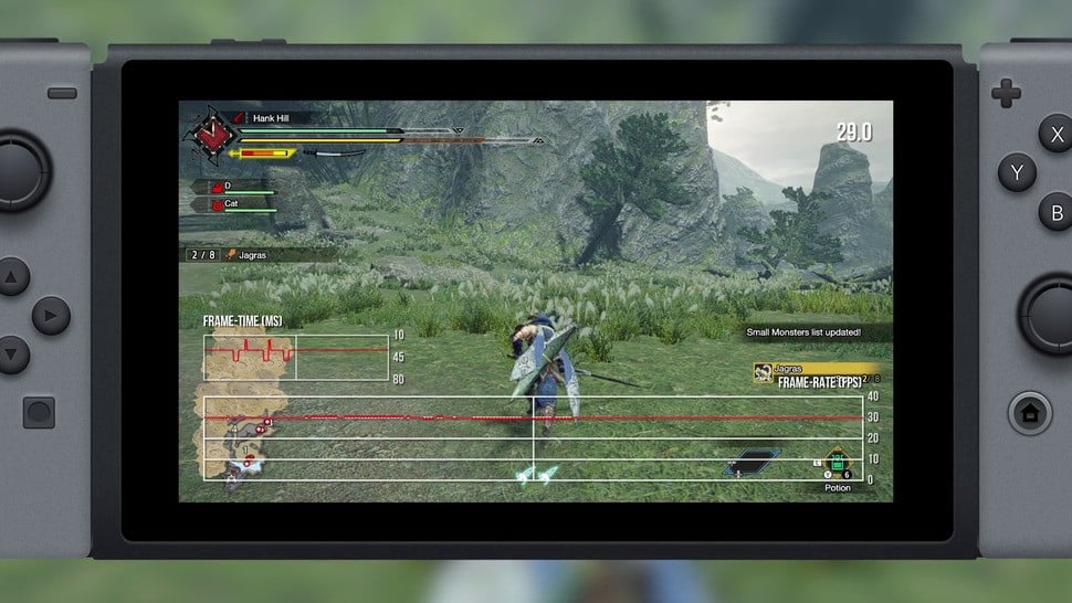 Handheld play sees resolution drop to a fixed 540p, with performance in line with docked play