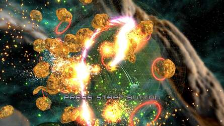 Optimisation of Super Stardust for 3D has allowed Housemarque to improve the 2D experience too. The latest update is free for Stardust owners on PSN and what you get is this: full 1920x1080 resolution, for the first time. 720p mode gets a beautiful boost to anti-aliasing.