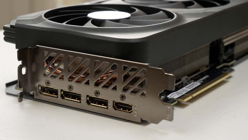 Display IO is as expected - three DisplayPort 1.4a outputs, along with HDMI 2.1