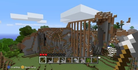 Xbox 360 owners can now mine and craft to their heart's content. Though rewritten for another language, the conversion of the engine is faithfully managed and feels very similar to the equivalent Beta 1.6.6 build on PC.