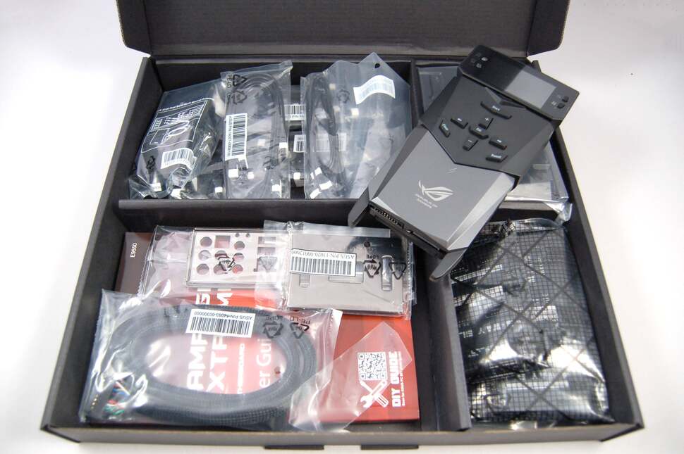 The range of gubbins included in the pack is quite remarkable, including an OC Panel attachment for adjusting overclocking settings remotely without accessing the BIOS