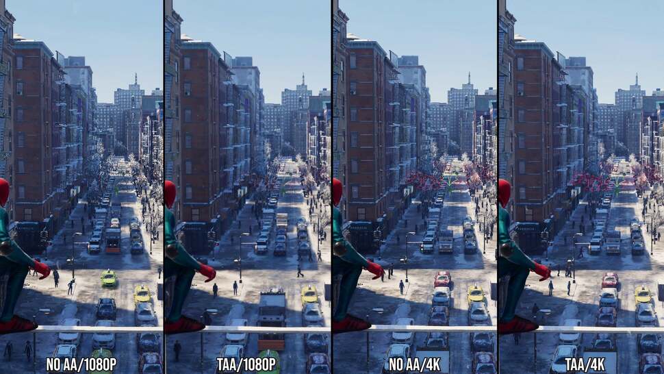 The negative elements of TAA - such as jitter and blur - scale according to resolution. At 1080p there are obvious issues, which are far less noticeable at 4K