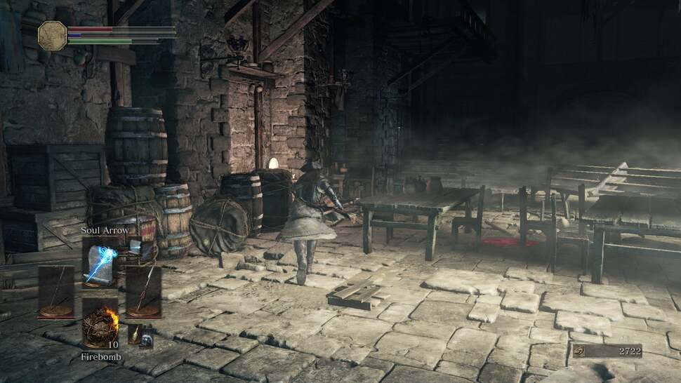 The Havok engine is in place for objects littered around Lothric's lower burgs, splintering off into smaller parts if smashed