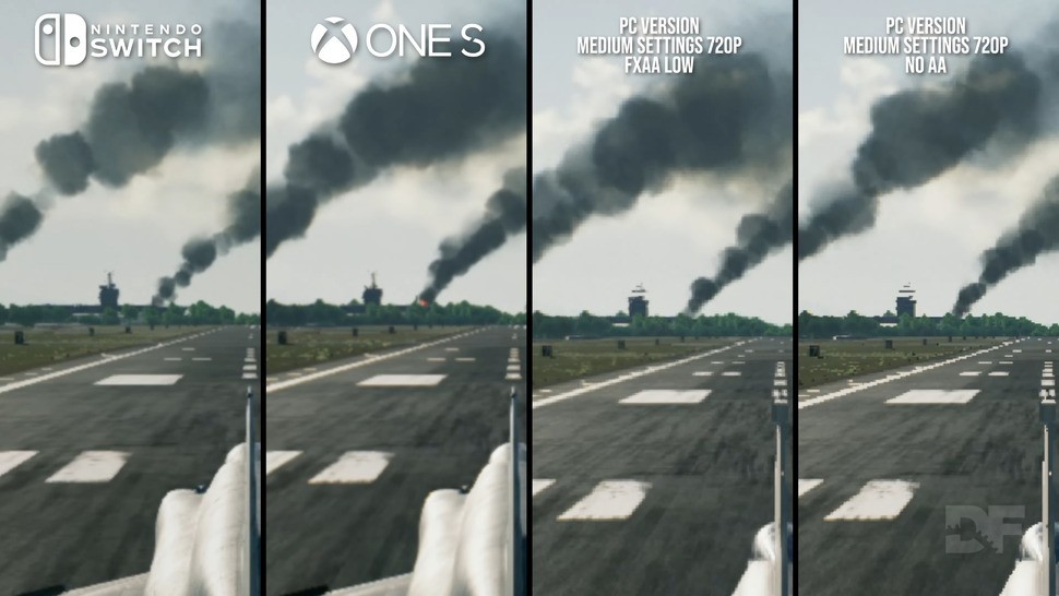 Looking at the PC version, it looks like both Xbox One S and Switch use anti-aliasing, but coverage is none too impressive.