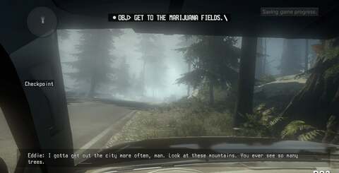 The fall-off transistions in fog are more adeptly handled on Xbox 360 (top), while the PS3 has some pixelisation issues with the motion blur effect (bottom).