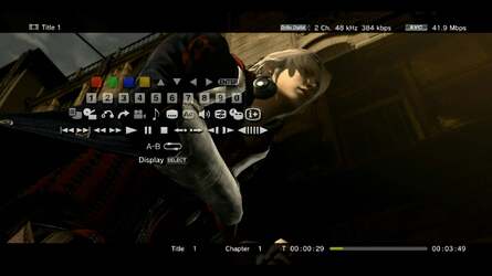 The demo in action on my own PS3. The system's stats option shows you how much bandwidth is being used at any given point.