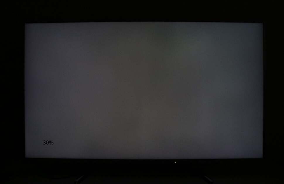 Panel uniformity is poor on our unit with visible clouding when viewed in dimly lit conditions. The darker edges tend to stick out slightly during content