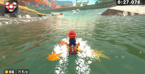 Water rendering is much improved over Mario Kart 8 and looks fantastic in the new game - bring back Wave Race!