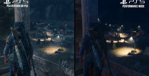 Days Gone Remastered makes nights darker, with your headlights lighting the way ahead but the rest of the environment remaining cloaked in shadow. Camps are also dimmer, while the night sky takes on new life.