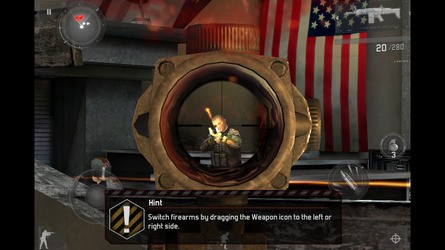 Mobile COD wannabe Modern Combat 3 has always aspired to the same 60Hz update enjoyed by its console 'inspiration' but only on the iPhone 5 do we see the target frame-rate sustainted, resulting in a much more enjoyable experience.