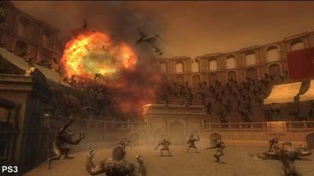 Individual scenes are carefully budgeted to maintain performance. Processing transparent alpha textures, such as explosions, is particularly costly on PS3.