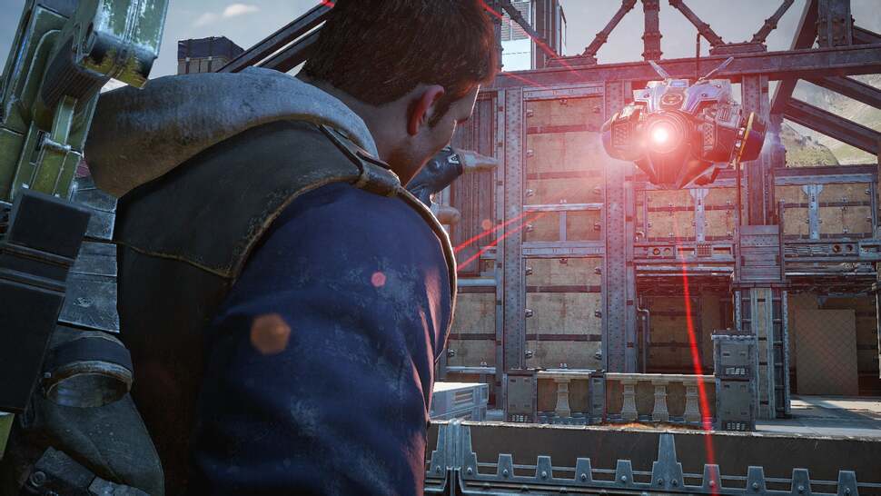 This shot is captured exactly one frame after a camera angle change - it takes a few frames for the temporal anti-aliasing to kick in so, by capturing at this moment, we're able to examine an image free of post-processing