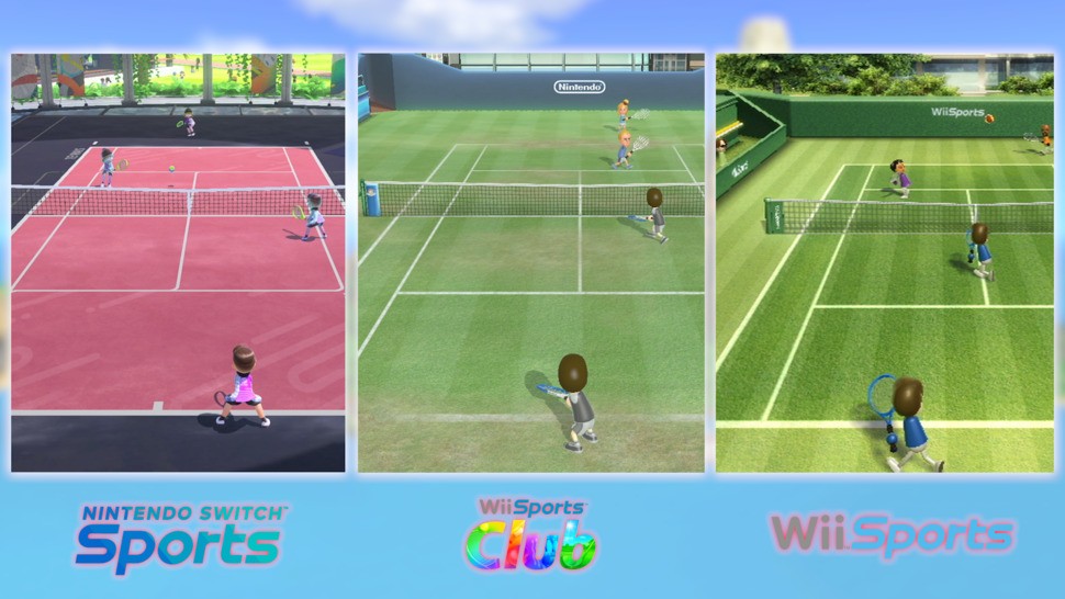 Tennis has been a Sports staple across the years, this comparison highlighting how the Wii U game really is the blandest/washed out of all the series entries