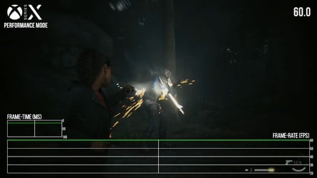 Xbox Series X does a great job of adhering to the frame-rate targets of the quality and performance mode. The shot to the left there is the only example we could find of the game dropping beneath 30fps across a range of play.
