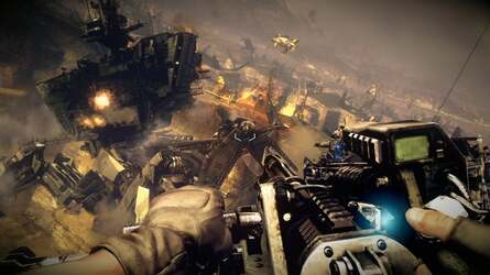 Features such as on-rails vehicles sections and two-player split-screen co-op couldn't be implemented in Killzone 2, but were on the wish list, eventually appearing in the sequel.