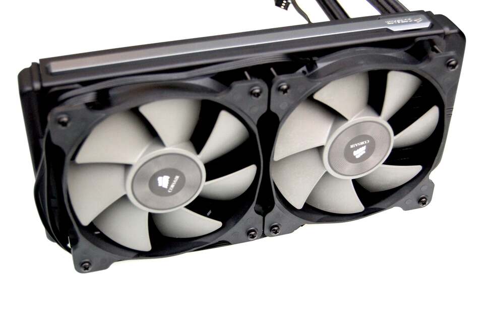 Water conducts heat, which is piped through and dispersed via a radiator and fans