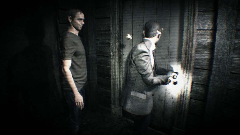 Scanlines, a heavy use of chromatic aberration and a softening effect give video tape segments a found footage look