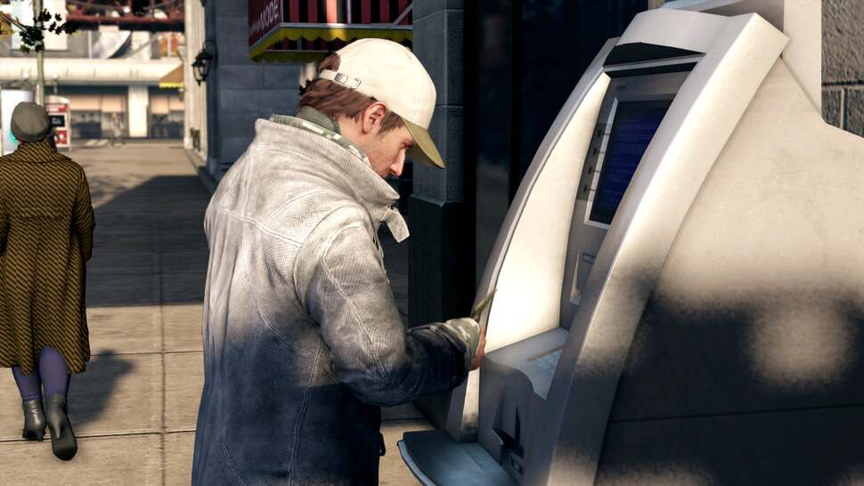 Shadows in broad daylight take a heavily dithered approach, the look of which hadn't cropped up in previous demonstrations