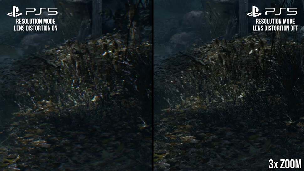 Chromatic aberration is poorly implemented in all versions, meaning it should be disabled in the menus. It has a particularly damaging effect on PS5 image quality, which is already sub-par compared to Series X, despite similar (if not higher) resolutions. Click on the image above for a closer look