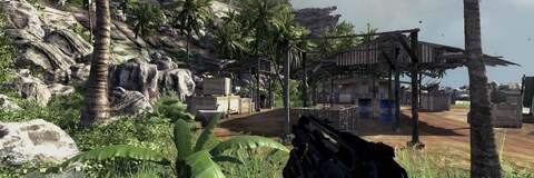 Original CryEngine 3 console shots on the left, our PC replica on the right. Building the replica allowed us to better understand the nature of CryTek's console rendition of these classic Crysis scenes.