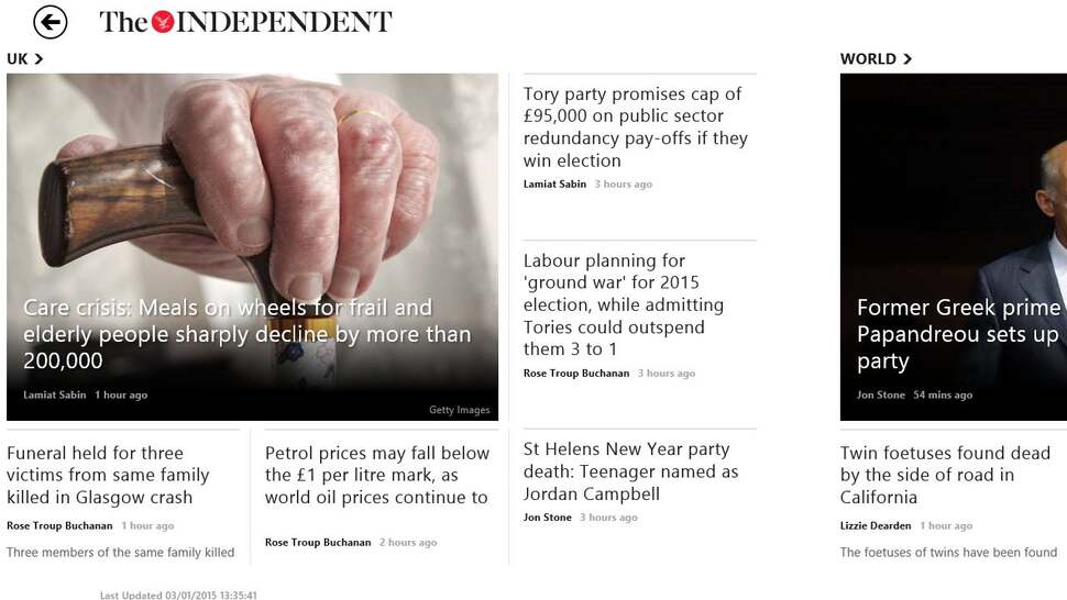 A bunch of bundled apps are included within the modern interface as standard. We have a bit of a soft spot for the news app. Out-of-the-box news sources are decent enough, but you can always add your own too