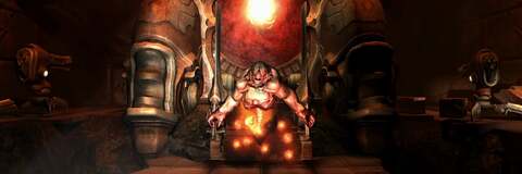 A field-of-view comparison: Doom 3 in its original 4:3 only guise (top), BFG running at the same 1024x768 resolution (middle) and 16:9, 720p (bottom). Even the 16:9 experience actually seems to be narrower overall than the original game.