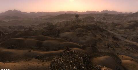 The 360's upscaled 1080p output up against the PC version running at native resolution. In the wasteland scenes, the PC just looks so much more beautiful. The comparison shots also highlight what looks to be a texture filtering bug on 360 on distant detail. On the lower set of shots, we see that low quality textures close-up still look poor no matter how high the res.