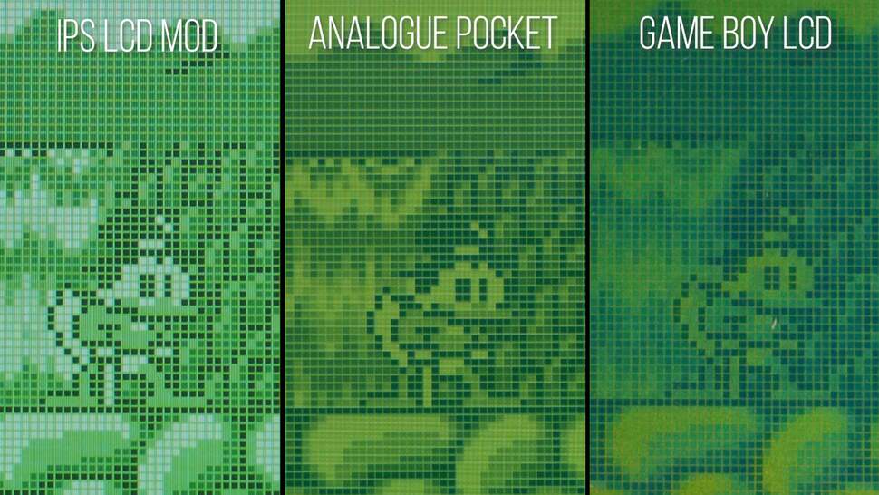 Original Game Boy vs IPS mod vs Analogue Pocket - the new handheld is by far the best option