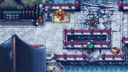 Pocky and Rocky includes some beautiful stages and boss encounters.