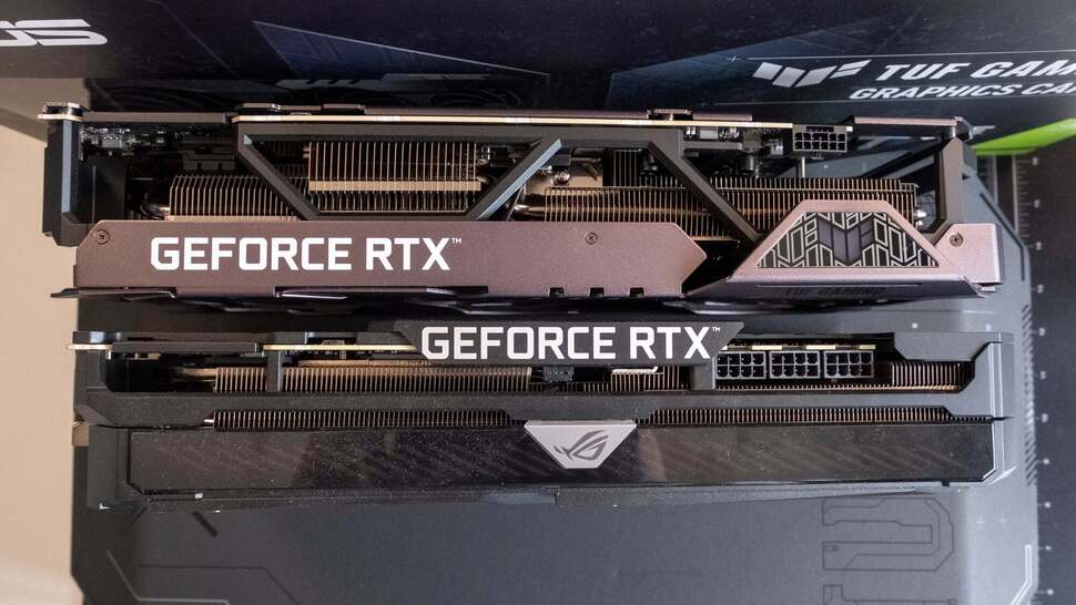 It's even thicker than the Asus RTX 3090 ROG Strix OC we use for our CPU benchmarks
