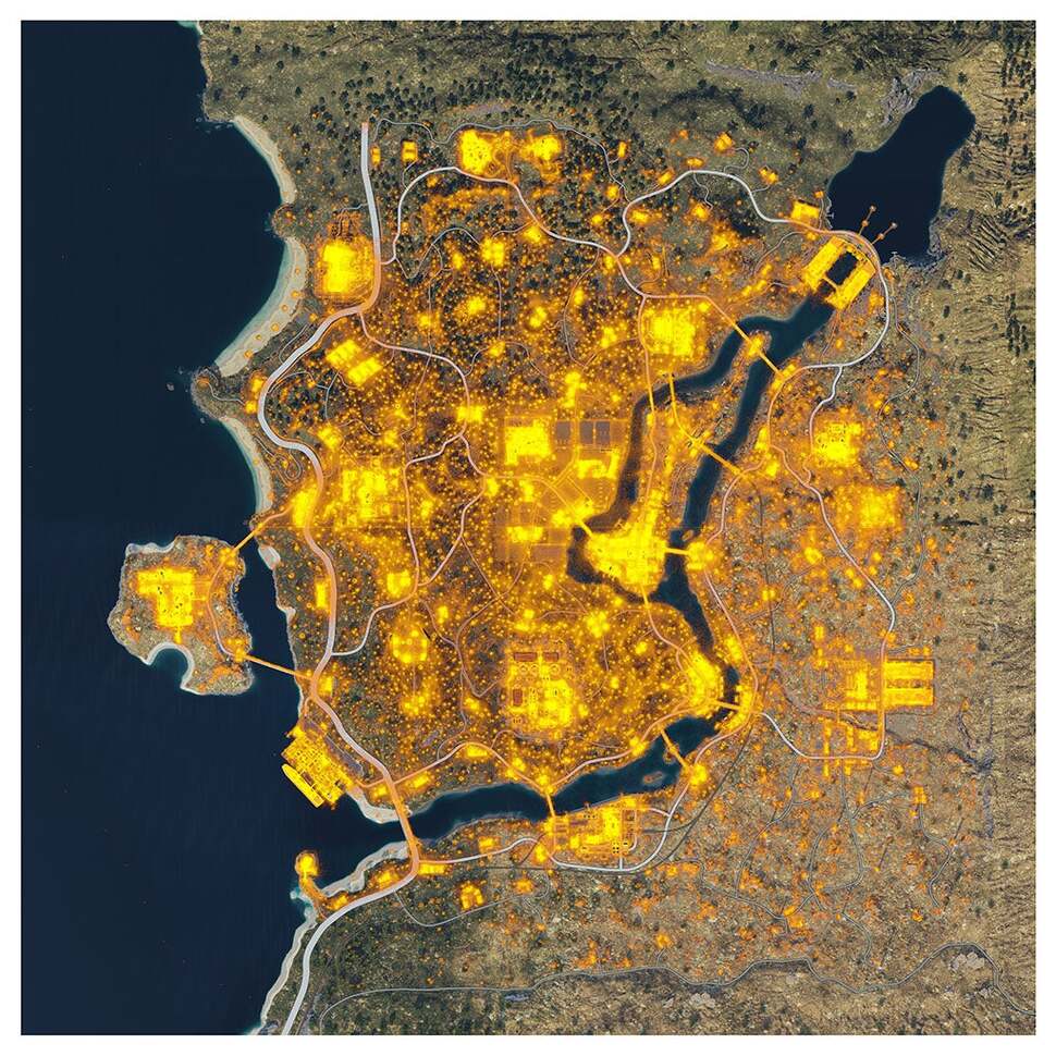Treyarch has access to a vast amount of data - plus the means to visualise it. This is a heatmap showing density of deaths based on location