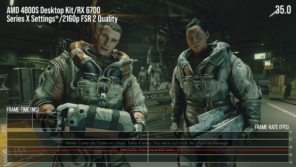 Graphically rich areas all seem to hit in the region of 30-40fps, which makes sense for a game looking to consistently hit 30fps while making the most of the GPU