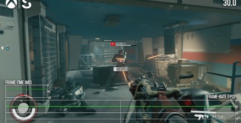 Starfield performance on Xbox Series S plays out almost exactly as it does on Xbox Series X. It had a tight hold on its 30fps target, with only the major cities causing small performance dips.