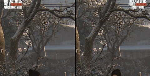 Moving from the 1440p peformance mode to the 4K fidelity mode provides a sharper look to most scenes, though this is typically not a huge difference at a traditional TV viewing distance. The most noticeable changes are to fine detail, like blades of grass.